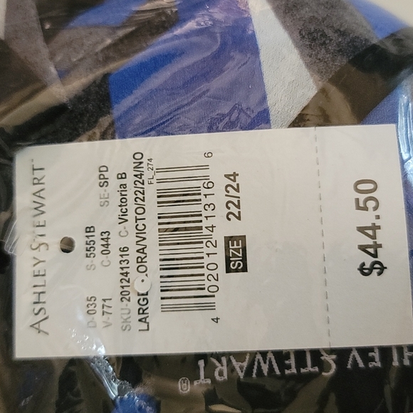 Ashley Stewart Belted Floral Button Up Duster Vest - Picture 2 of 5